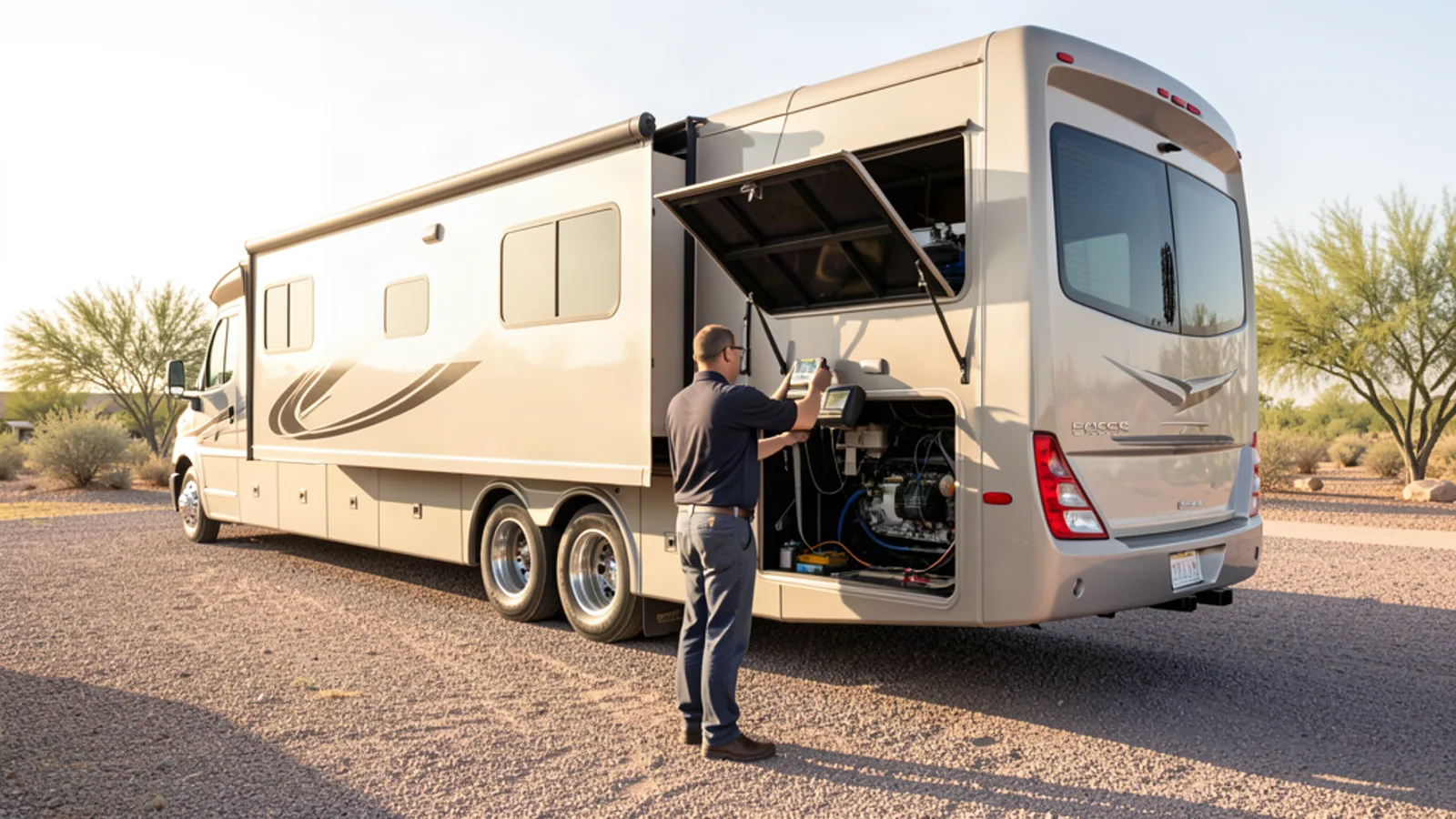 Mobile RV Repair service at a property in the Yuma, Arizona area